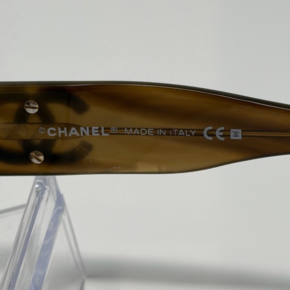 CHANEL Studded CoCo Mark logo Brown Sunglasses - Picture 5 of 8